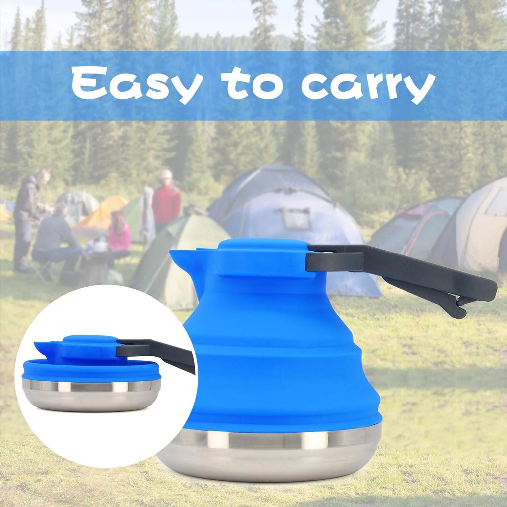 Blue 42 Ounce Collapsible Camping Kettle B48973