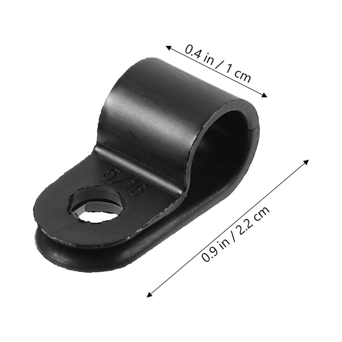 Black 100 Pcs Wire Cable Clips Clamps K724899