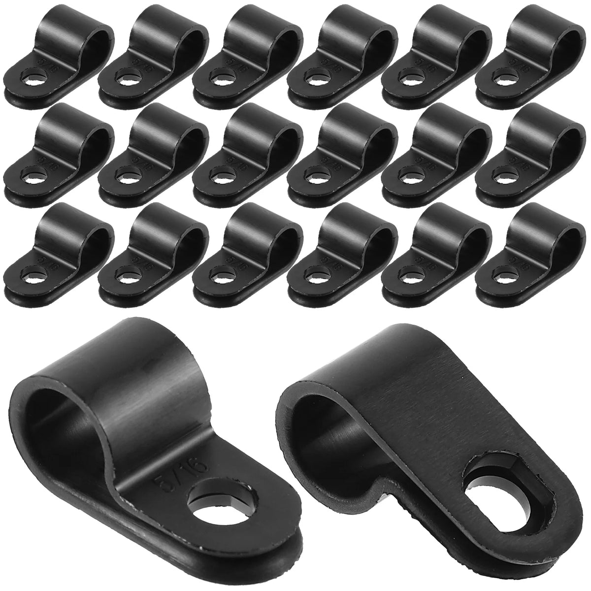 Black 100 Pcs Wire Cable Clips Clamps K724899