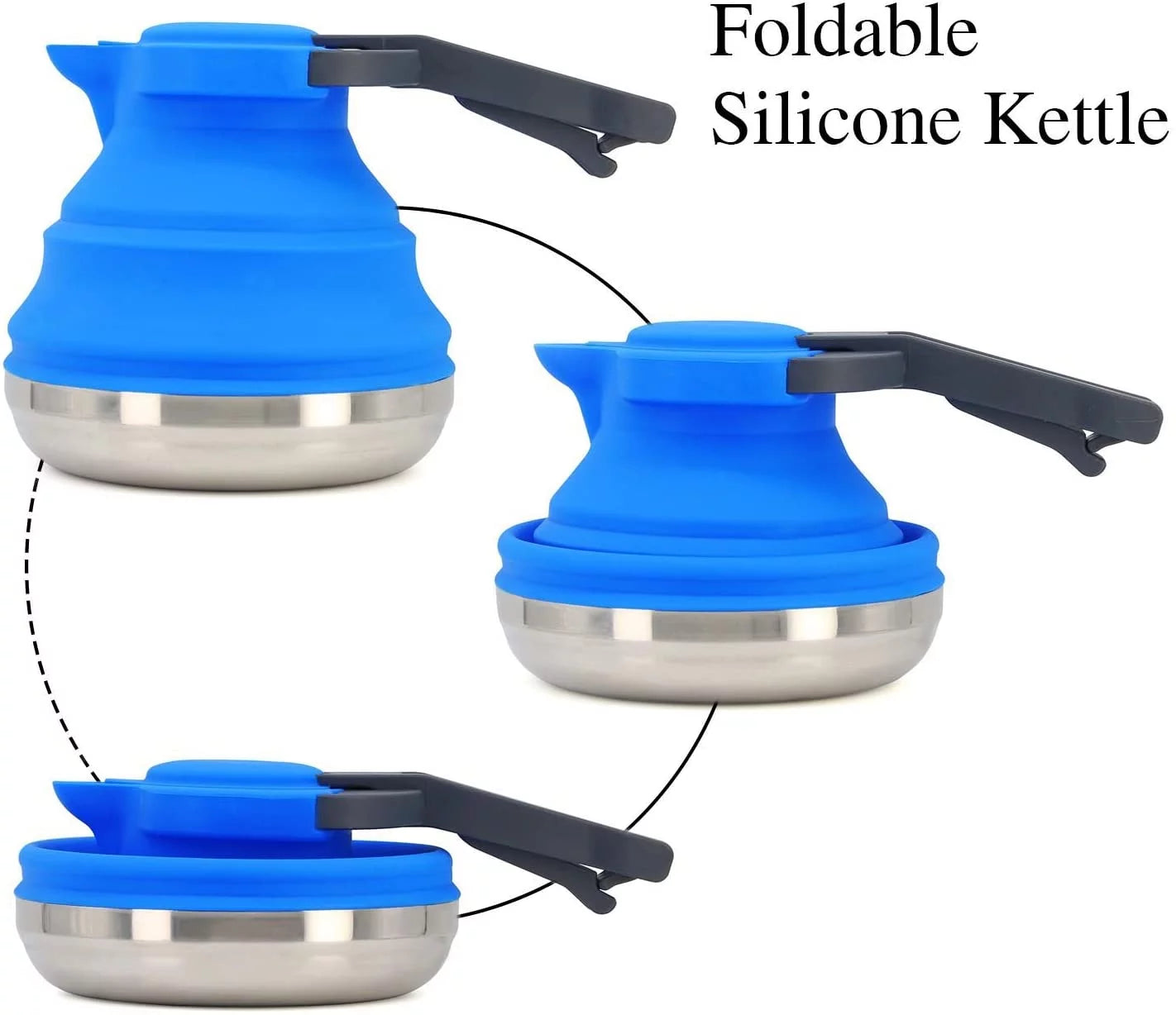 Blue 42 Ounce Collapsible Camping Kettle B48973