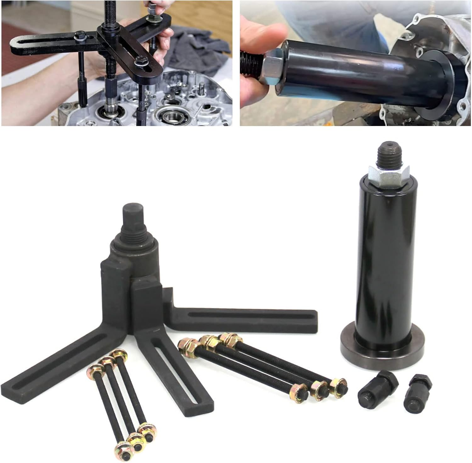 Crank Case Splitter Separator And Crank Puller Installation Tools With C-clip Adapter Pack of 2 Q89714
