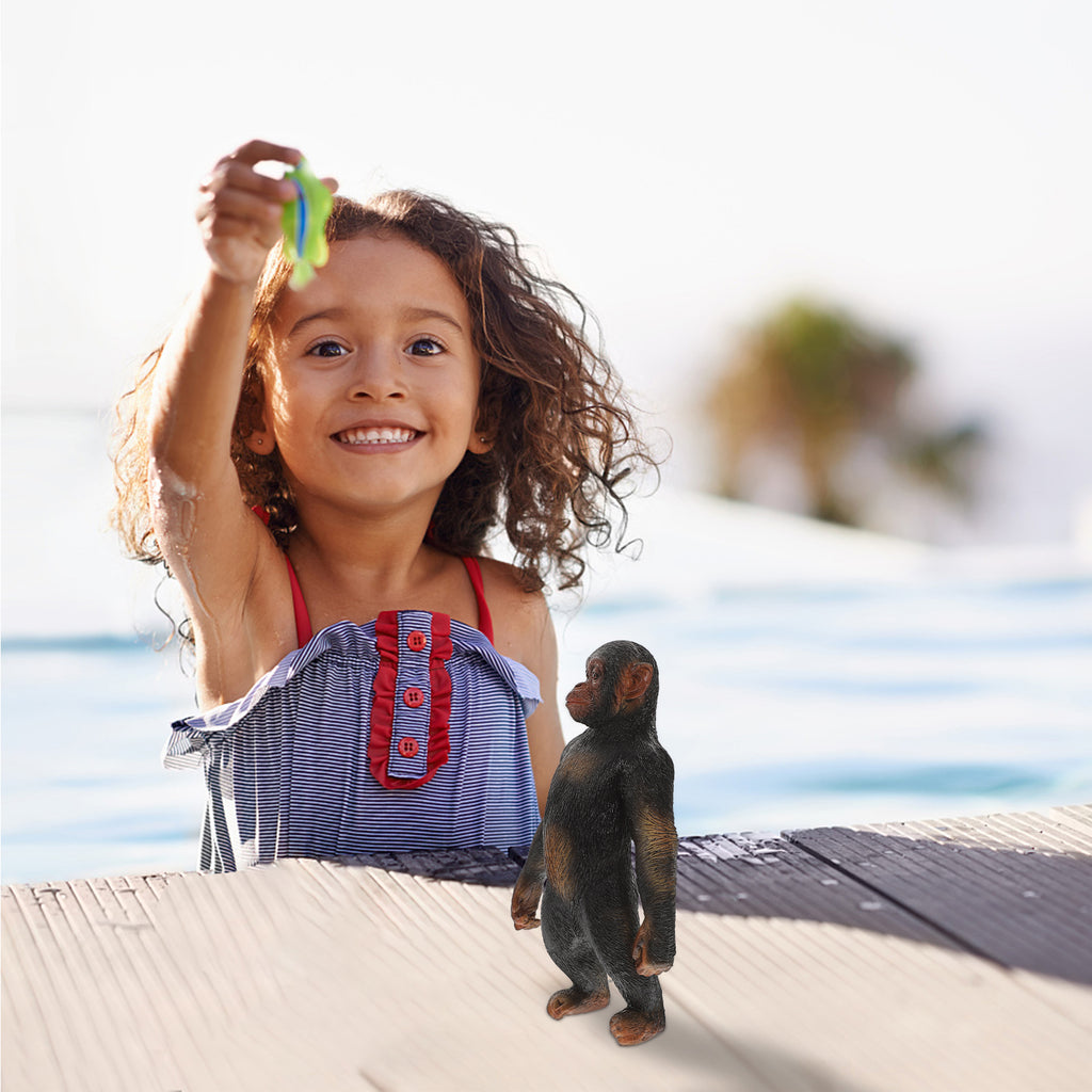 Chimpanzee Animal Statue Desktop Decor Mini Gorilla Decoration T687668
