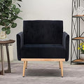 Rose Golden Metal Legs Velvet Accent Armchair U394693