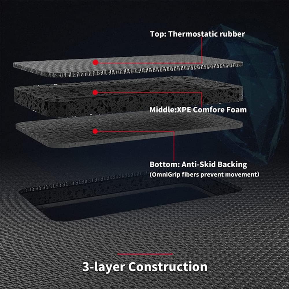 Black All-Weather Waterproof Floor Mats for Tesla Model Y 2020 2021 2022 Custom Fit XPE Car Floor Liners Cargo Tray Trunk Snowproof 1st & 2nd Row X316
