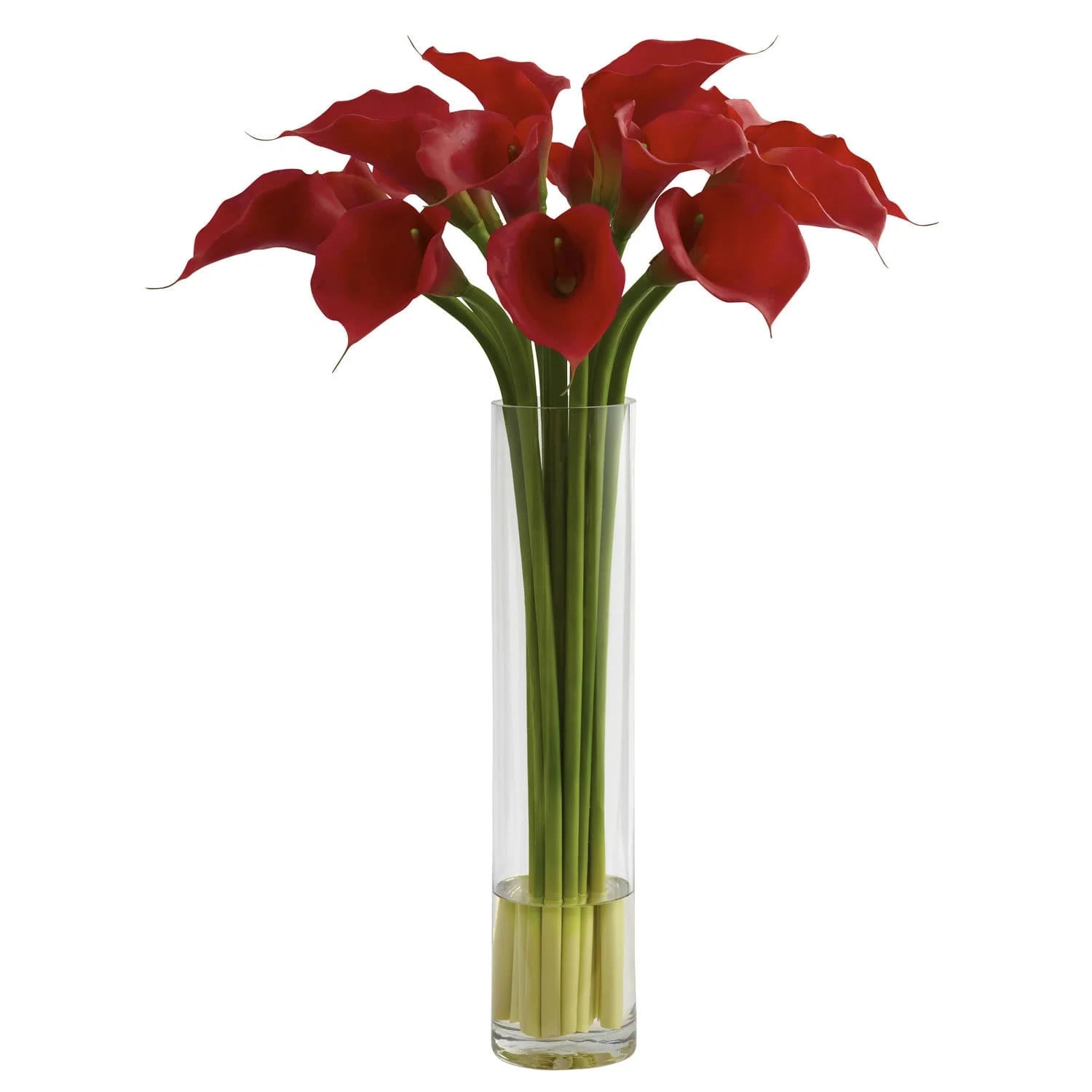 Red Calla Lily with Large Cylinder Vase K454949