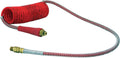 15 ft. Tractor-Trailer Air Brake Hose Coil Set, Red & Blue, 1/2” NPT Fittings, Pack of 2 W439221