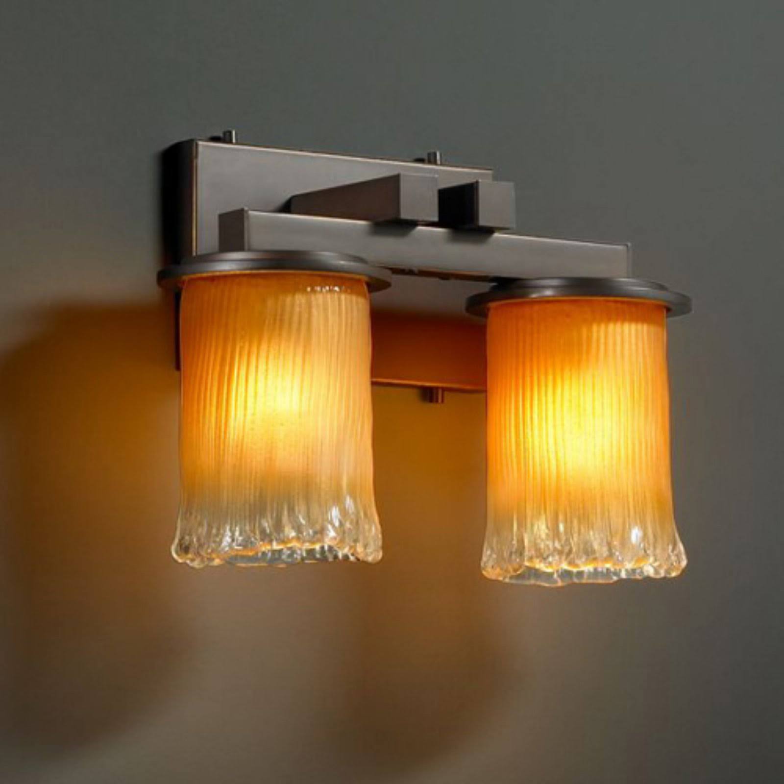 2-Light Straight-Bar Bath Bar in Dark Bronze Z25630