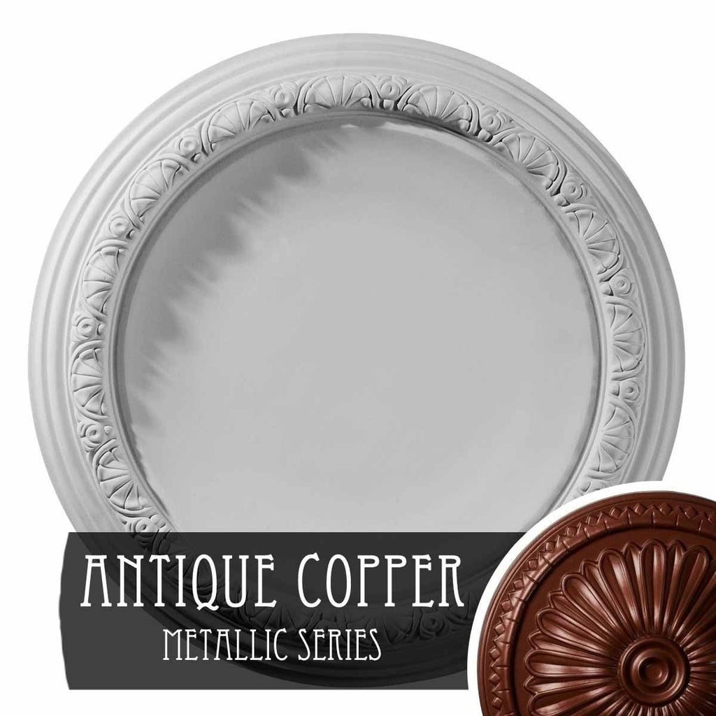 Carlsbad Ceiling Medallion, Hand-Painted Frost N18732