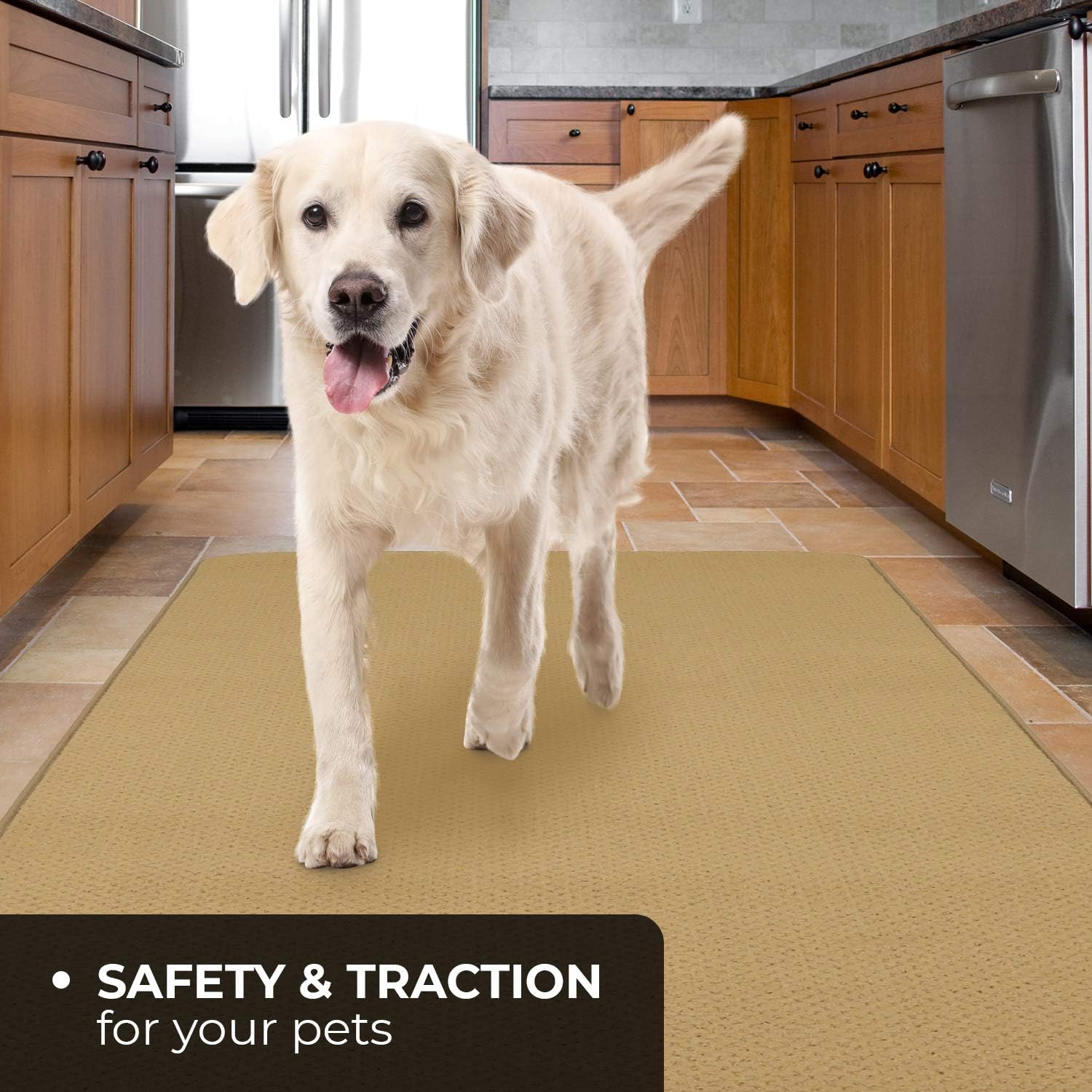 Skid-Resistant Carpet Runner - Camel Tan - 8 Feet X 27 Inches C397