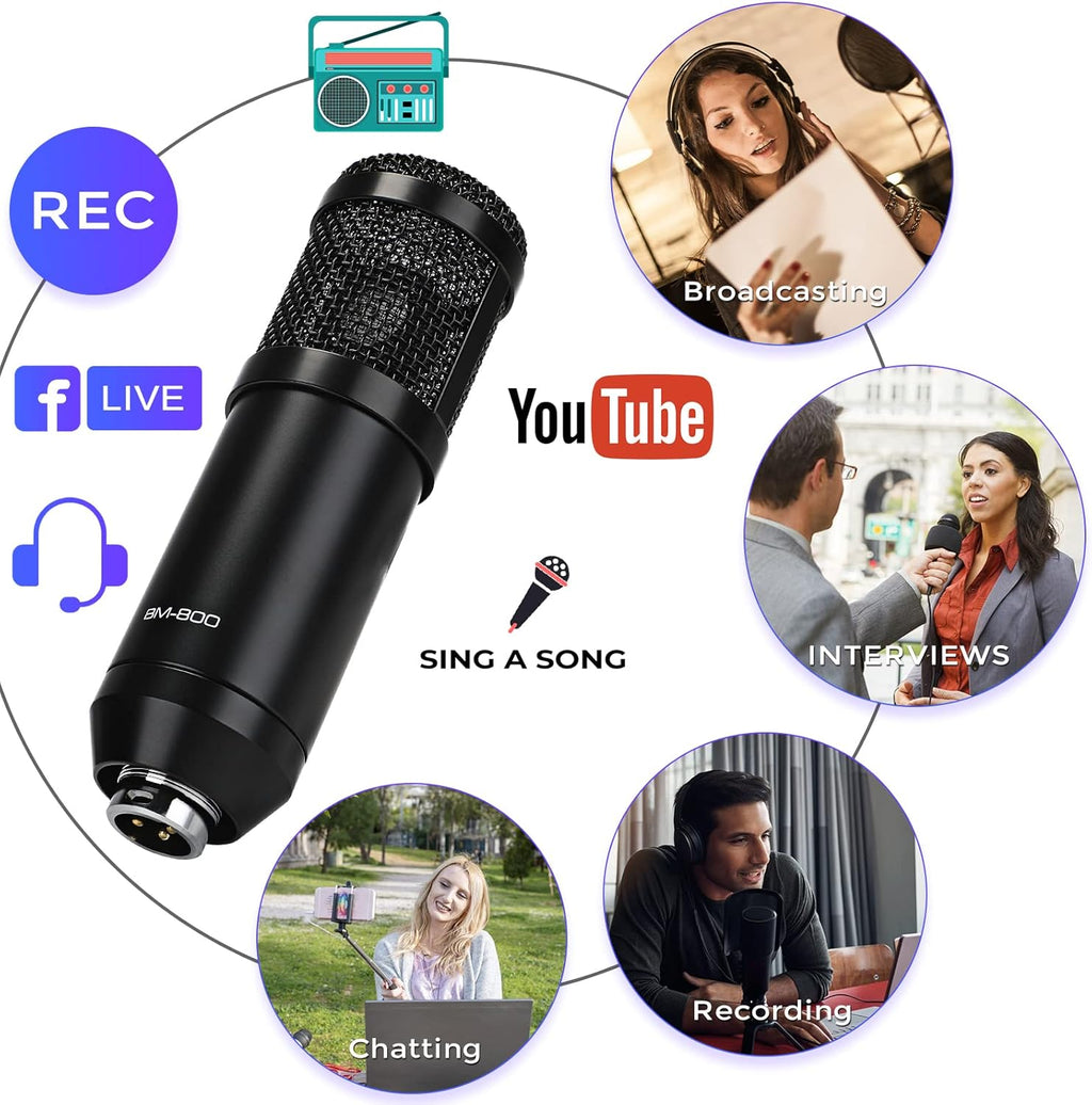 Condenser Microphone Kit with Sound Card, Pack of 2 L578602
