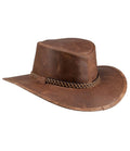 Brown Leather Bomber Hat B381080
