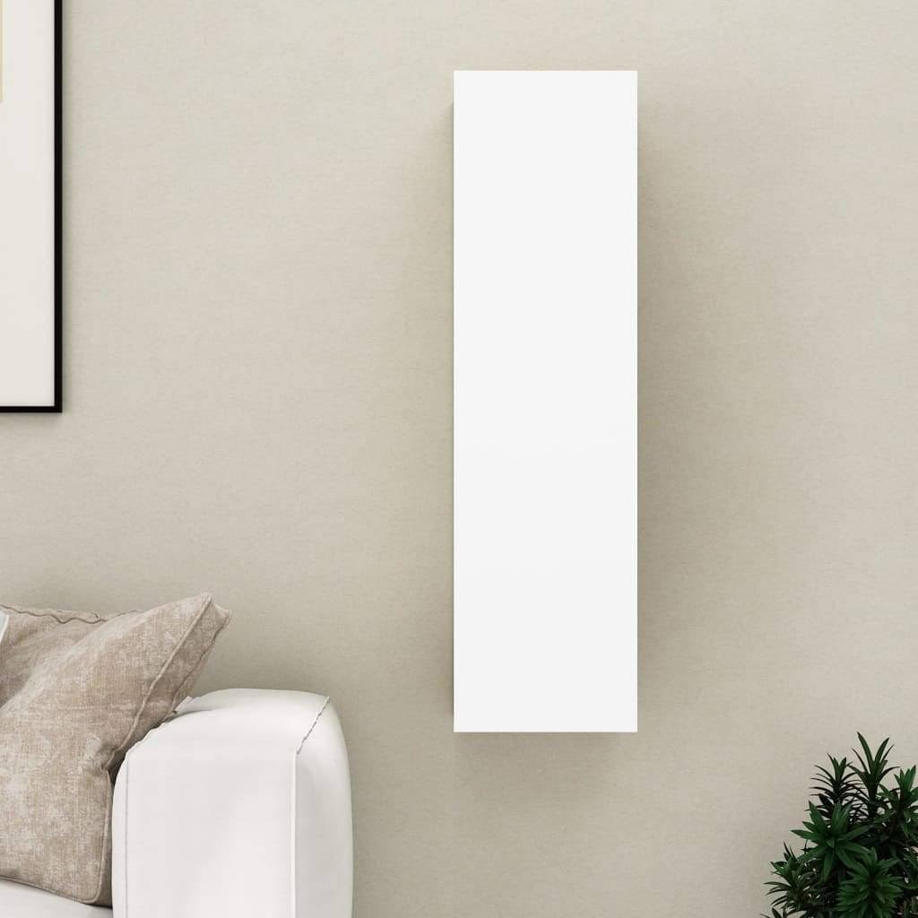 White and Sonoma Oak TV Cabinet Chipboard D715950