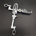 Chrome Angled Mounting Kit Foot Peg for Bike with 1.25" Front Engine Guard Frame Tube A366