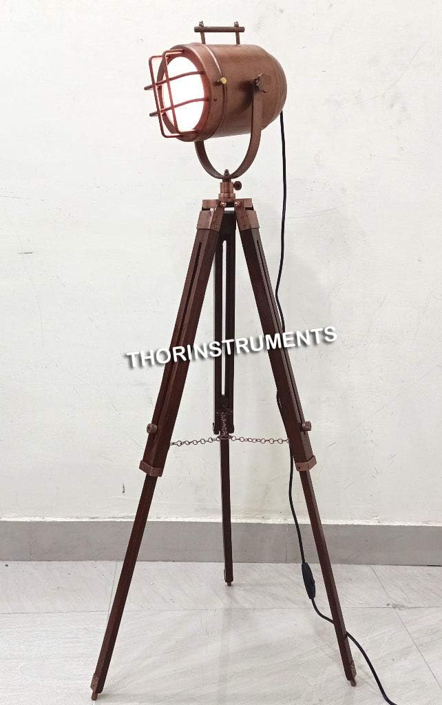 Antique Marine Tripod Floor Lamp Z931