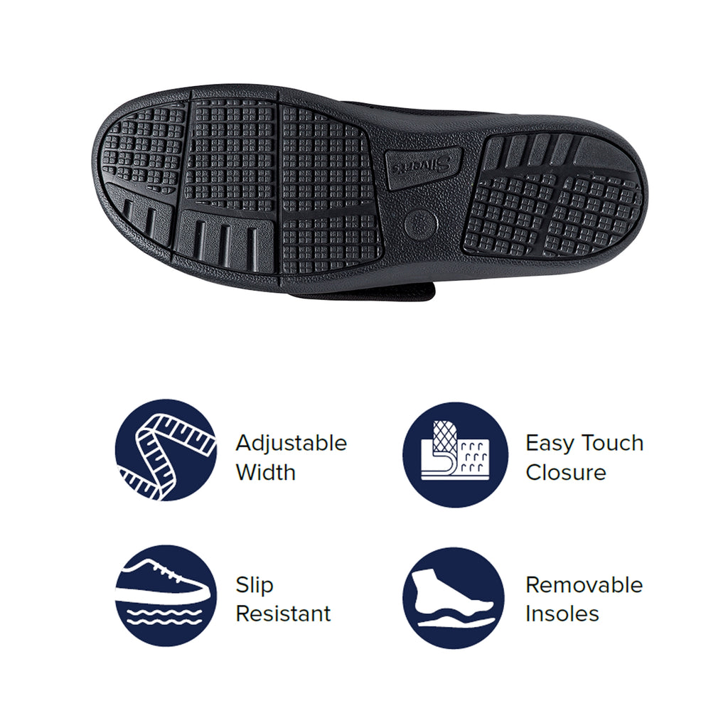 Black Wide Size 11 Adaptive Shoes V537