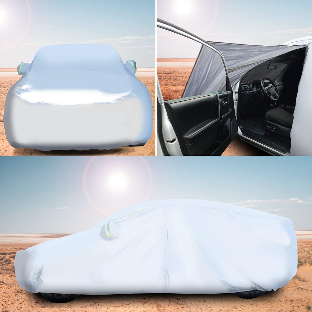 6 Layers All Weather Waterproof Outdoor Full Exterior Car Cover with Zipper M116