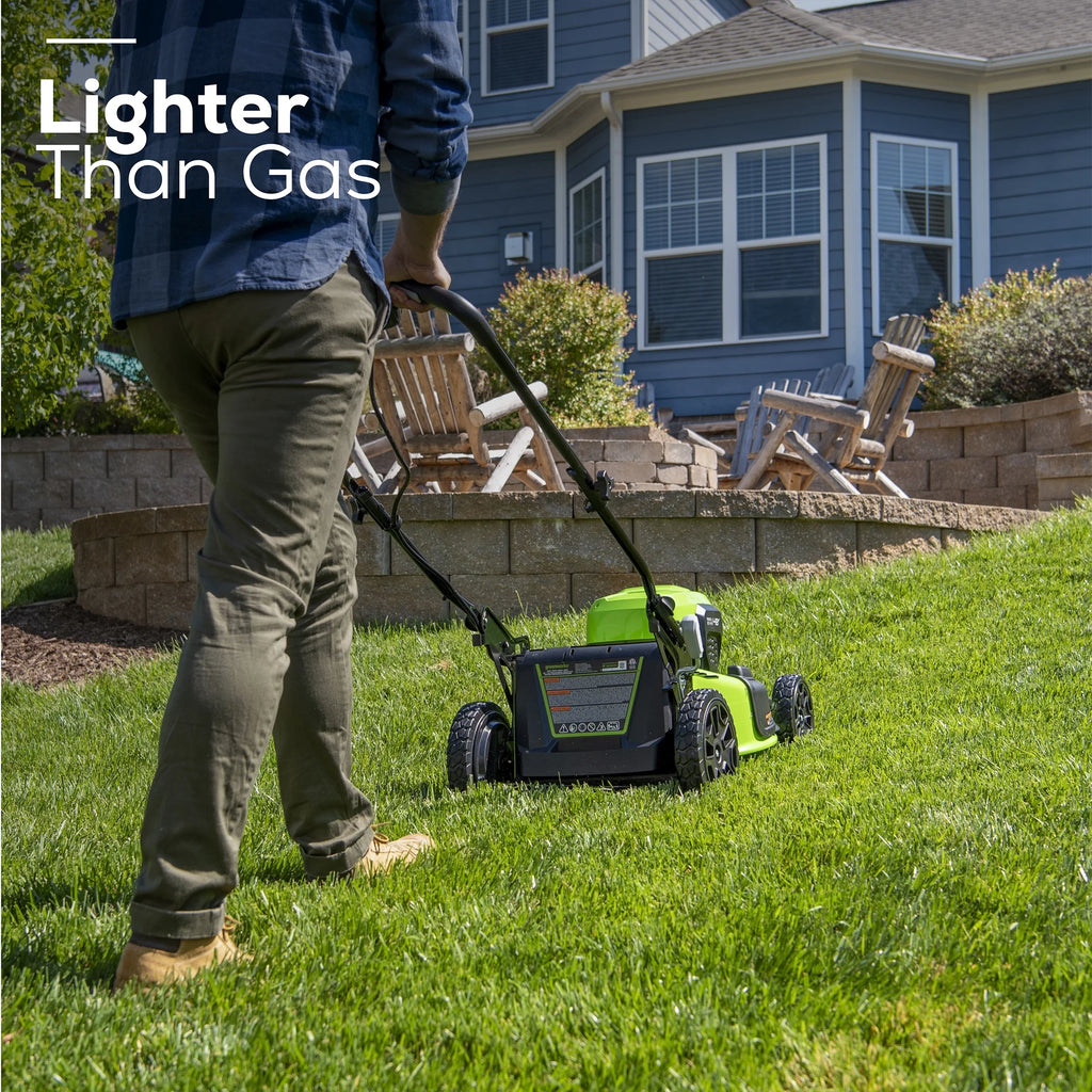 48V 20" Battery-Powered Lawn Mower with Two 4.0Ah Batteries & Charger V362
