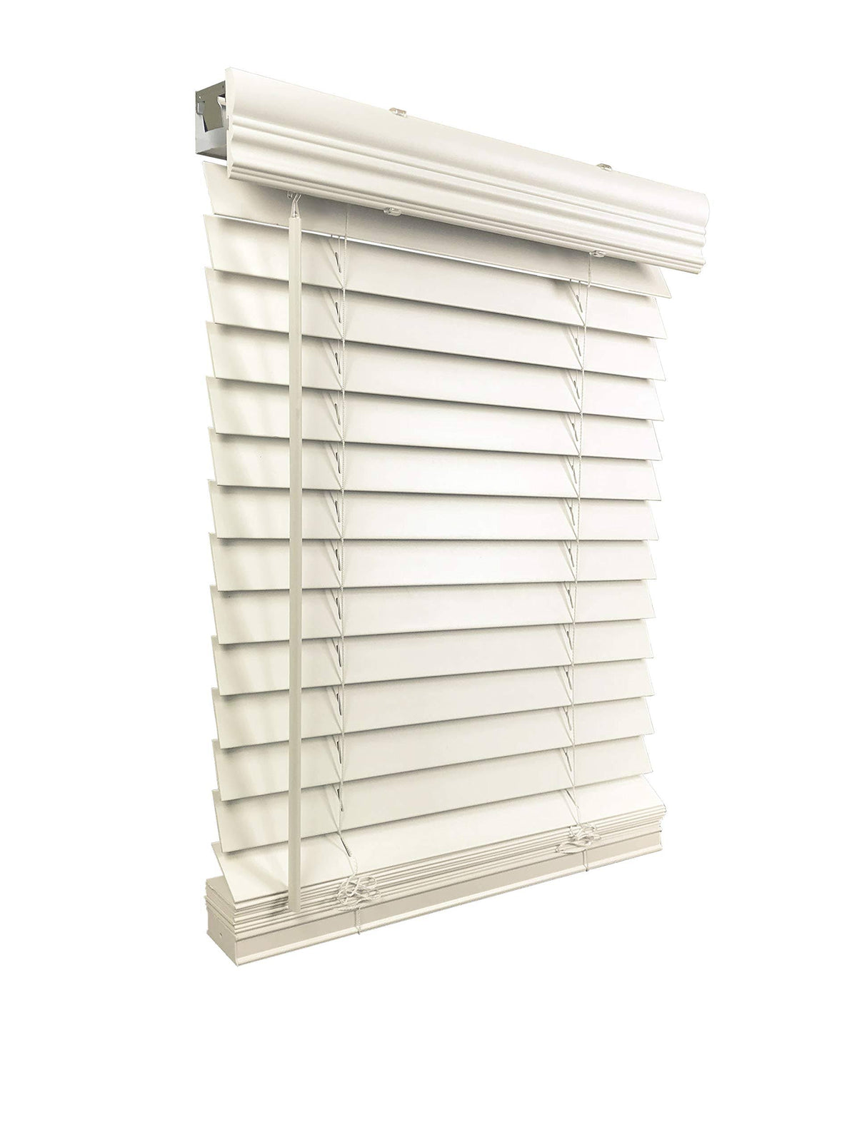 Cordless Faux Wood Blind 66.5 inch W x 60 inch H K1959