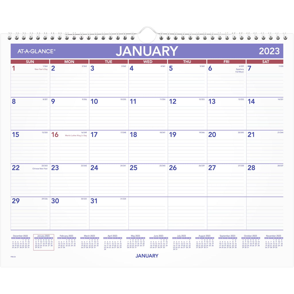 12-Month Wall Calendar Y1167
