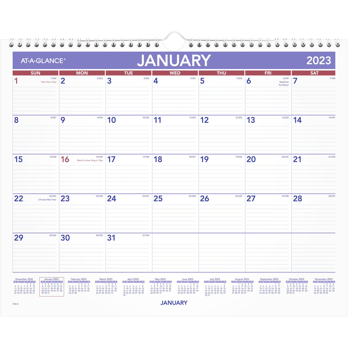 12-Month Wall Calendar Y1167