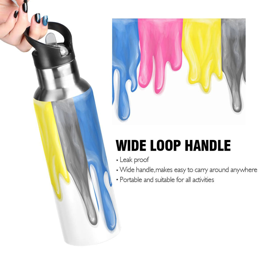 White Vacuum Insulated Stainless Steel Water Bottle 20 OZ T256