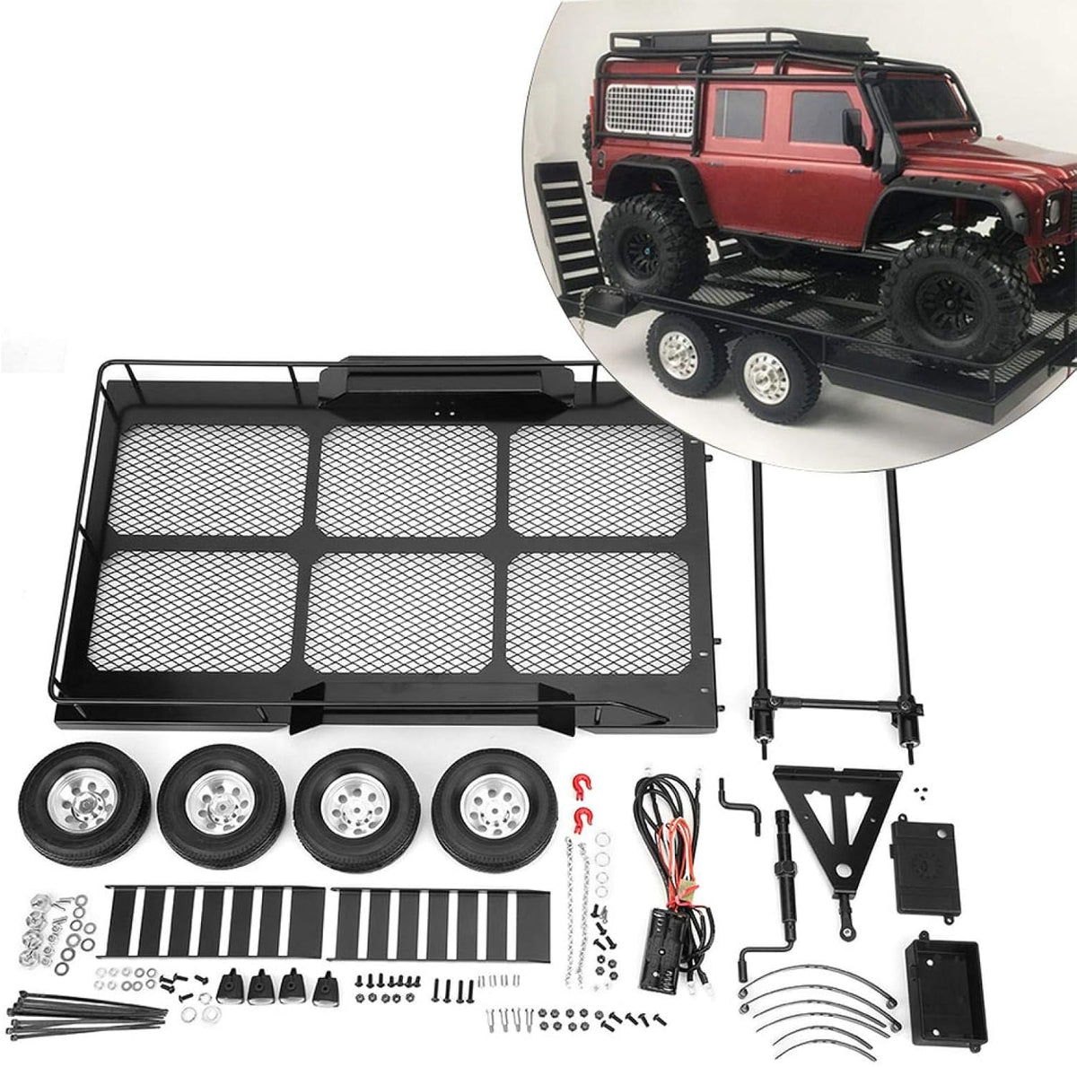 Metal RC Trailer Toy for 1/10 RC Car B5185