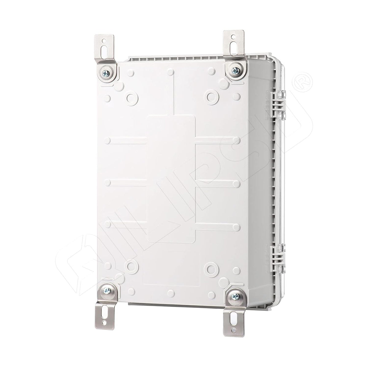 Clear Hinged Cover Junction Box with Mounting Plate, ABS Plastic Grey, Pack of 2 G45157
