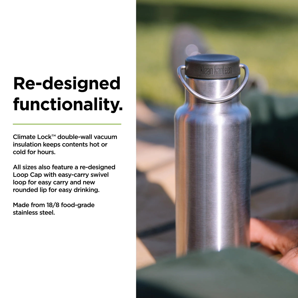 20 Oz Brushed Stainless Insulated Water Bottle G723