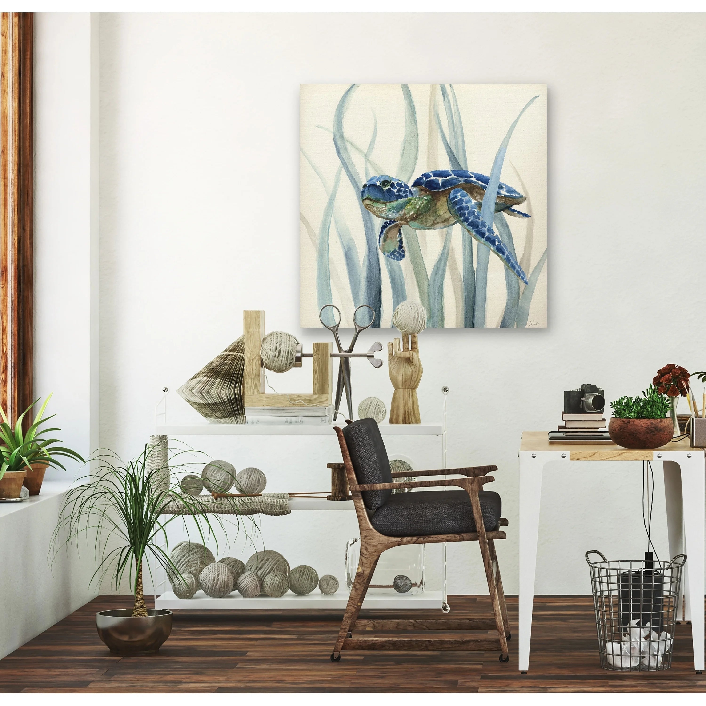 Turtle in Seagrass Gallery Wrapped Canvas P26632