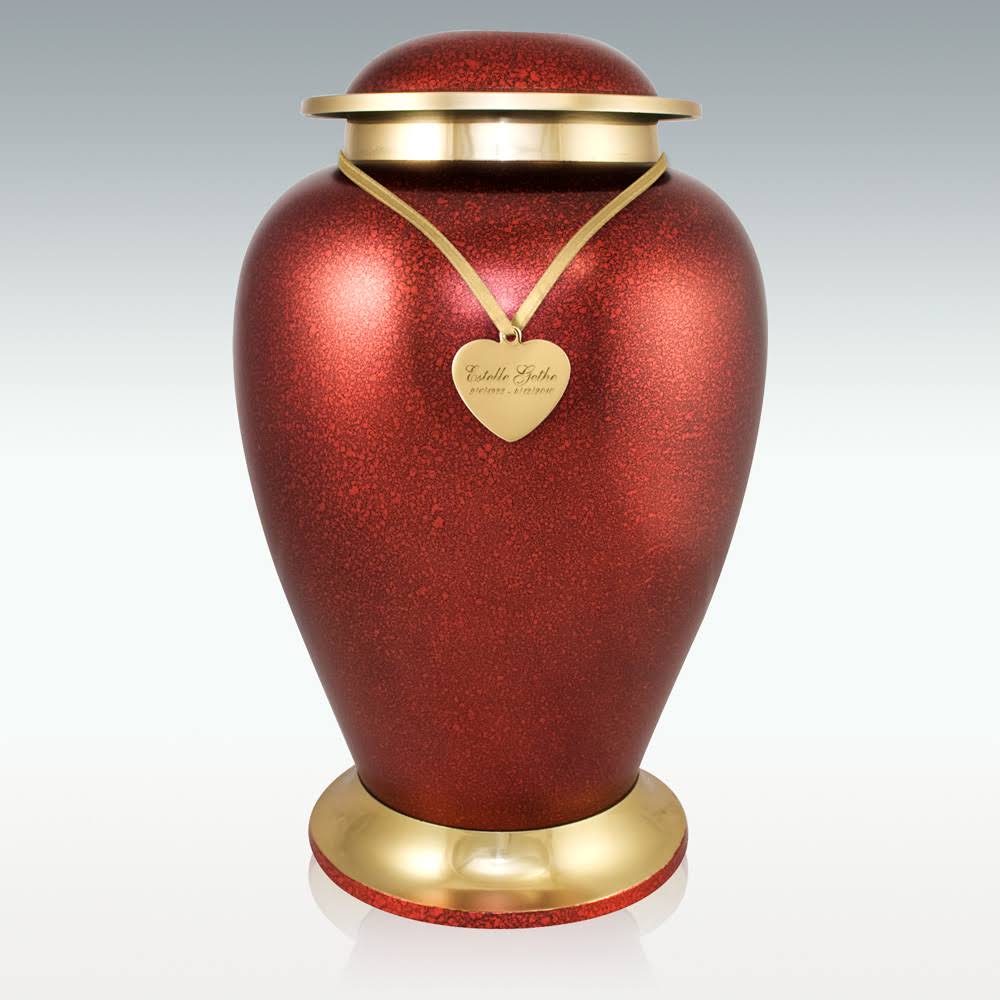 Large Cardinal Brass Cremation Urn M764