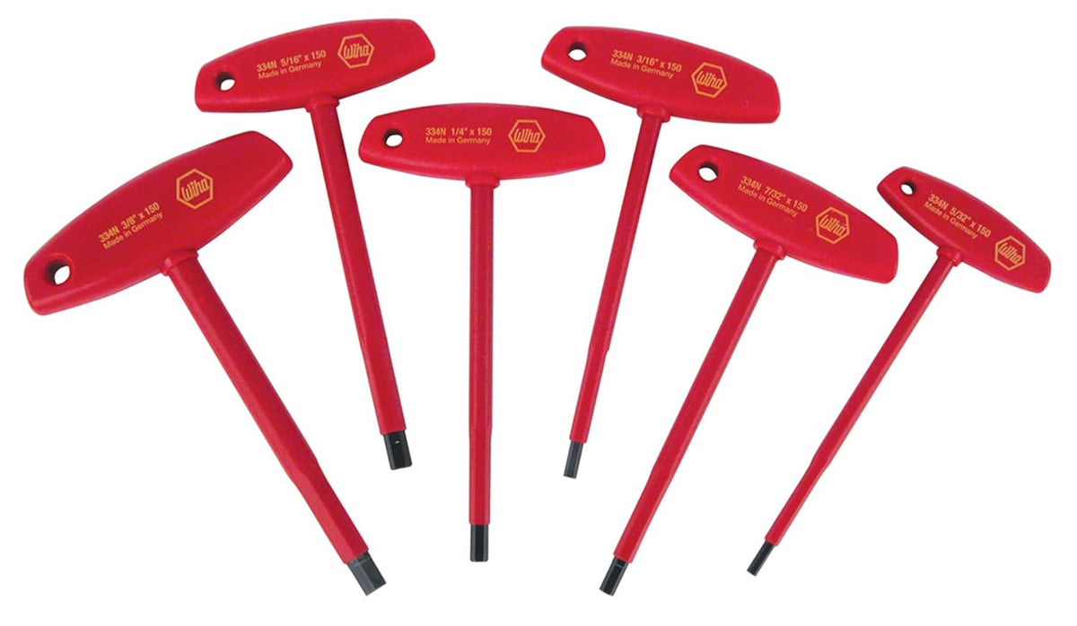 T-Handle Hex Driver Set, Inch, 1000 Volt, 6 Piece R6169