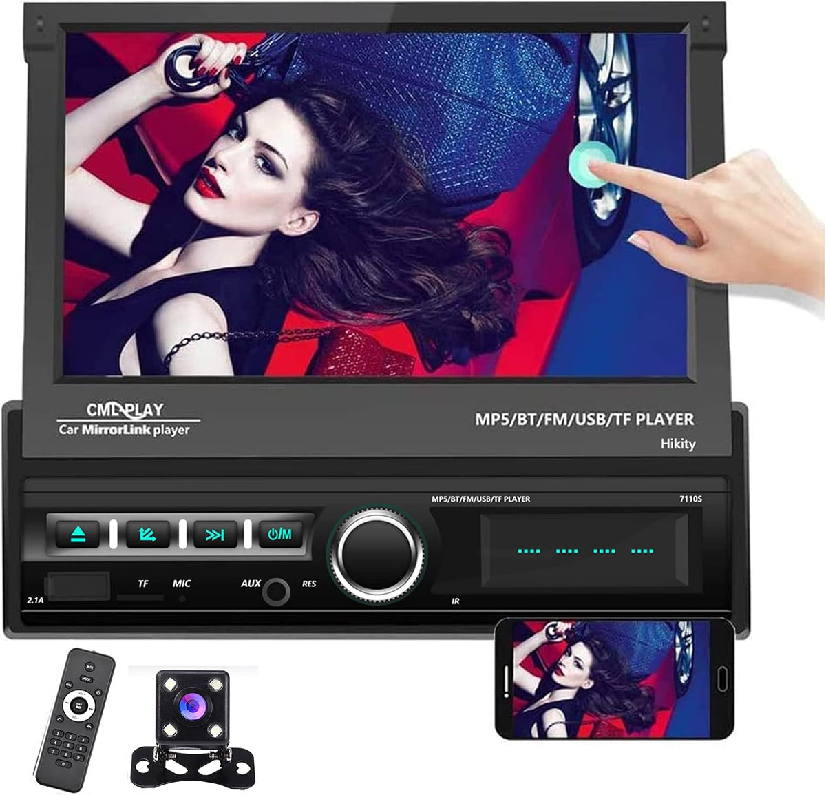 7 Inch Touch Screen Car Stereo with Backup Camera L3916