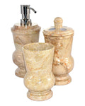 Sahara Beige Marble 3-Piece Bathroom Accessory Set I412053