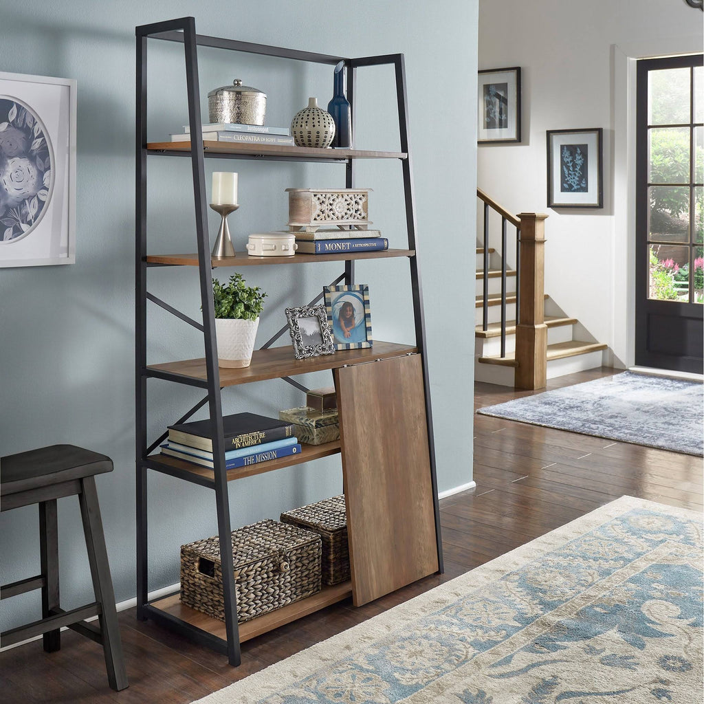 Folding Desk with Bookcase F8978