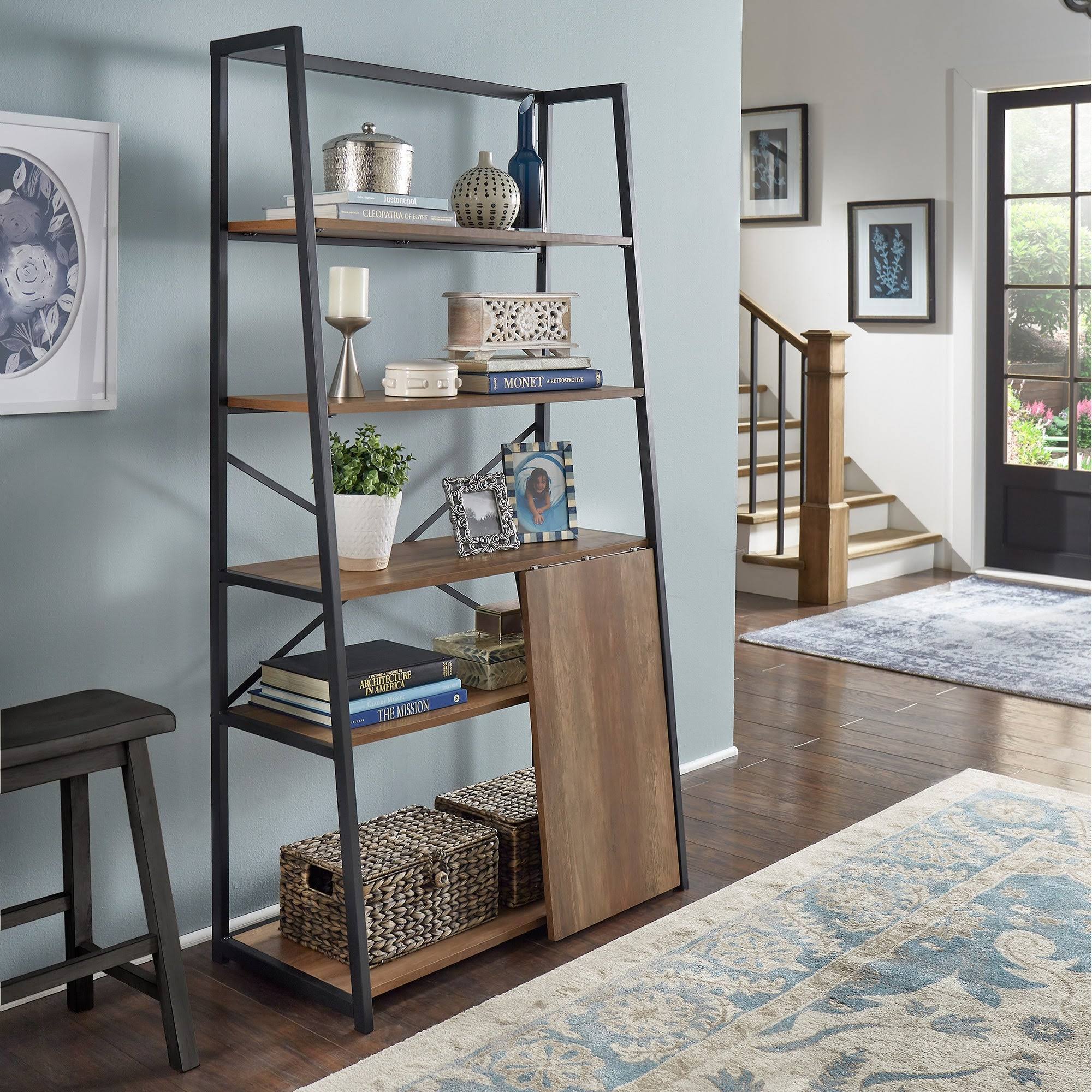 Folding Desk with Bookcase F8978