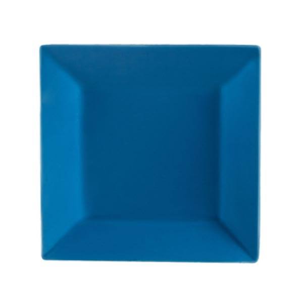 10-Inch Stoneware Square Plate, Peacock, Box of 12 A1231