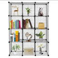 12-Cube Metal Wire Cube Storage Shelves Organizer Bookcase E410