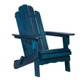 Blue Wash Folding Acacia Wood Adirondack Chair E432