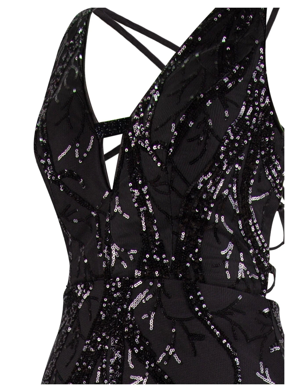 Black Sequin Mermaid Formal Dress C253