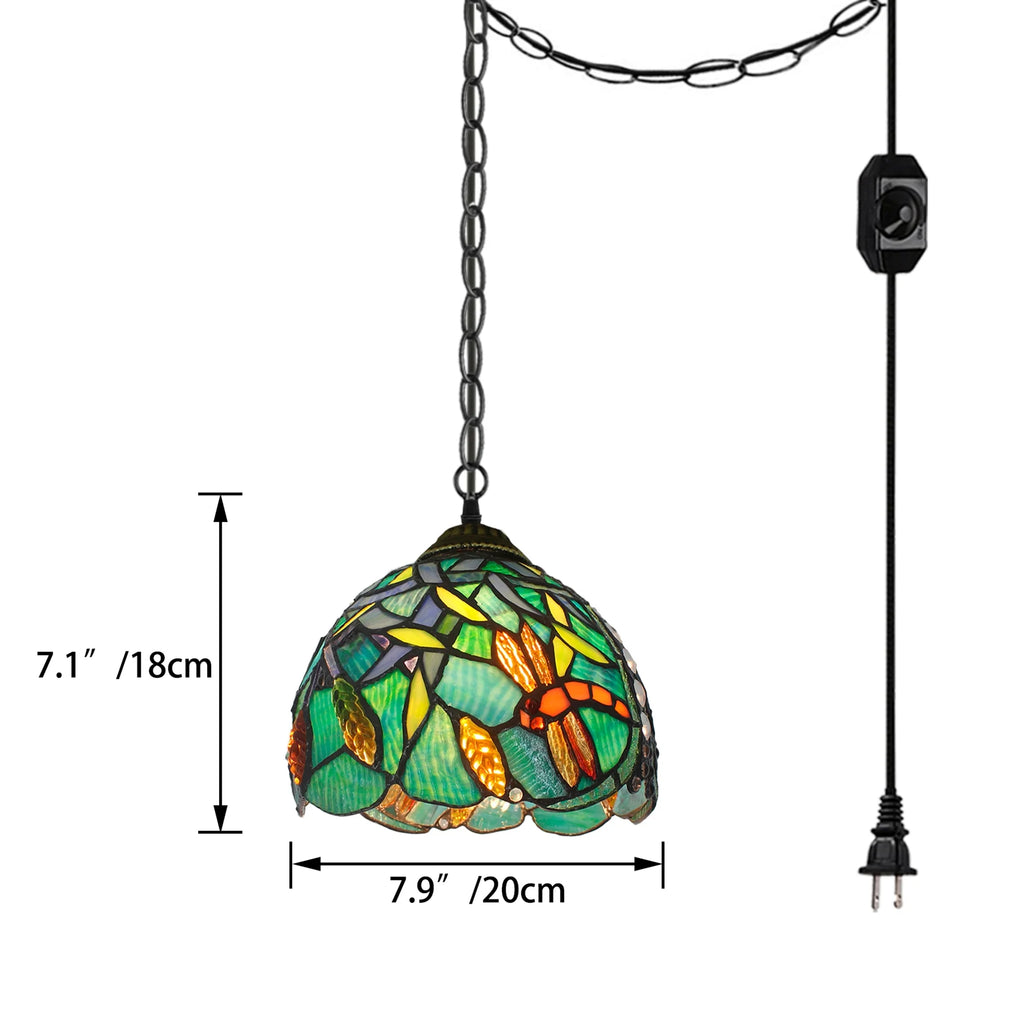 Plug in Pendant Light with 13ft Iron Chain, 1-light E24940