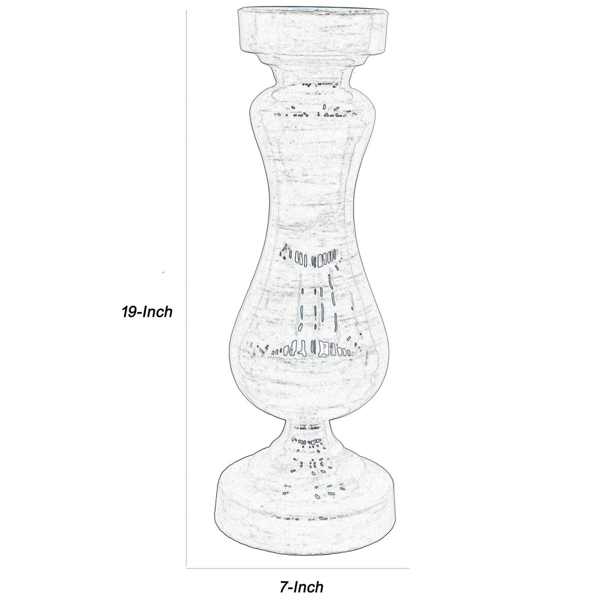 Blue Glass Candle Holder, Set of 2 H443646