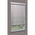 Cordless Faux Wood Blind, White, 64-1/4x22 M29039