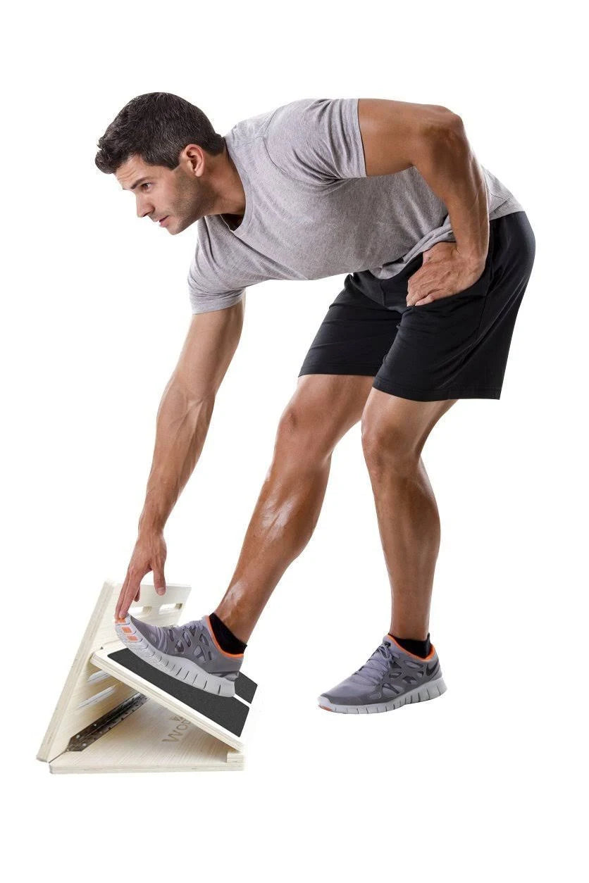 Wooden Slant Board for Calf Stretching, Adjusts to 4 Positions, Non-Slip Surface and Base Q4705
