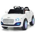White Kids Ride on Car with Remote Control U9645