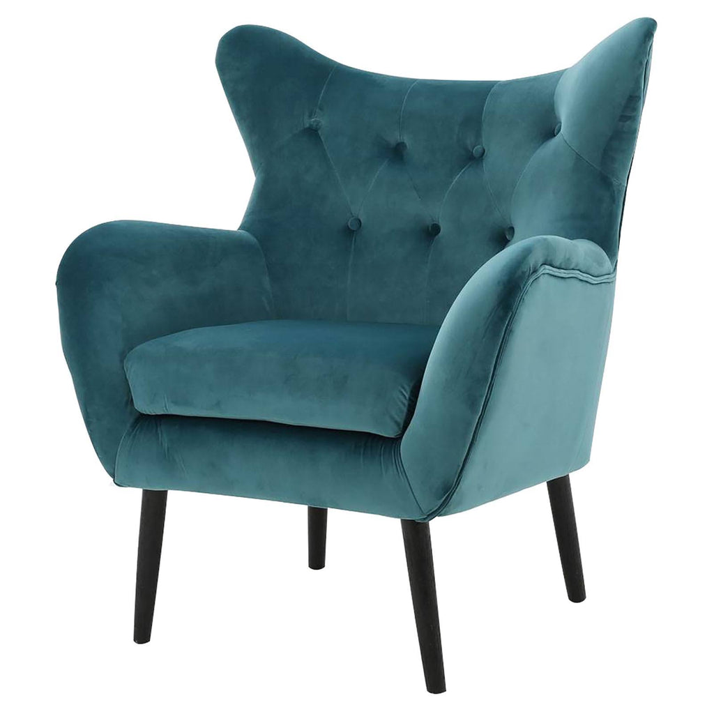 Dark Teal Velvet Arm Chair G782925