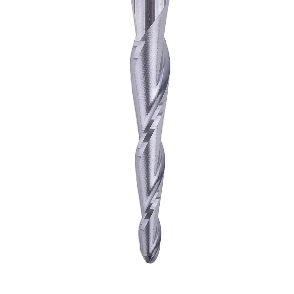 1/4 inch Shank 3mm Diameter Ball Nose Tapered End Mill CNC Engraving Bits Pack of 2 F1667