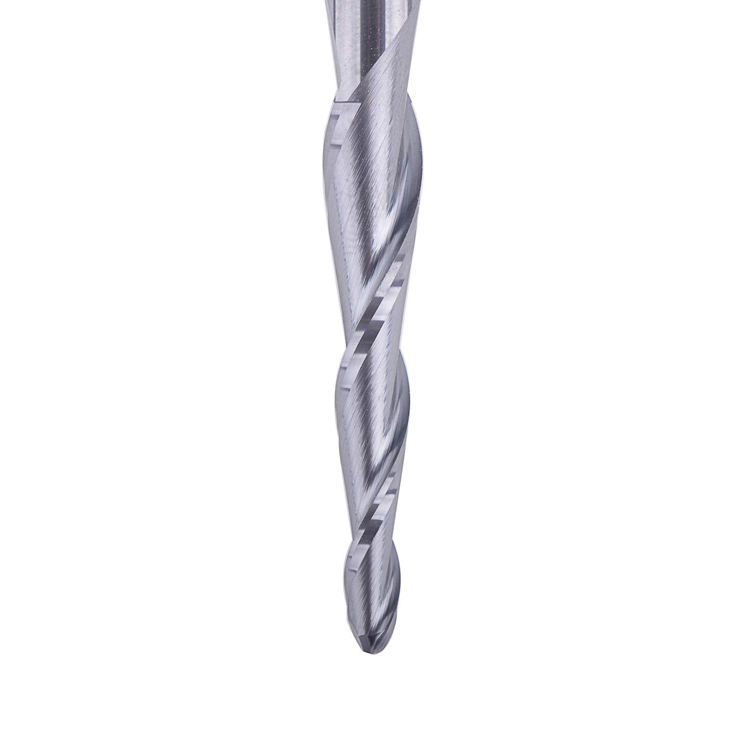 1/4 inch Shank 3mm Diameter Ball Nose Tapered End Mill CNC Engraving Bits Pack of 2 F1667