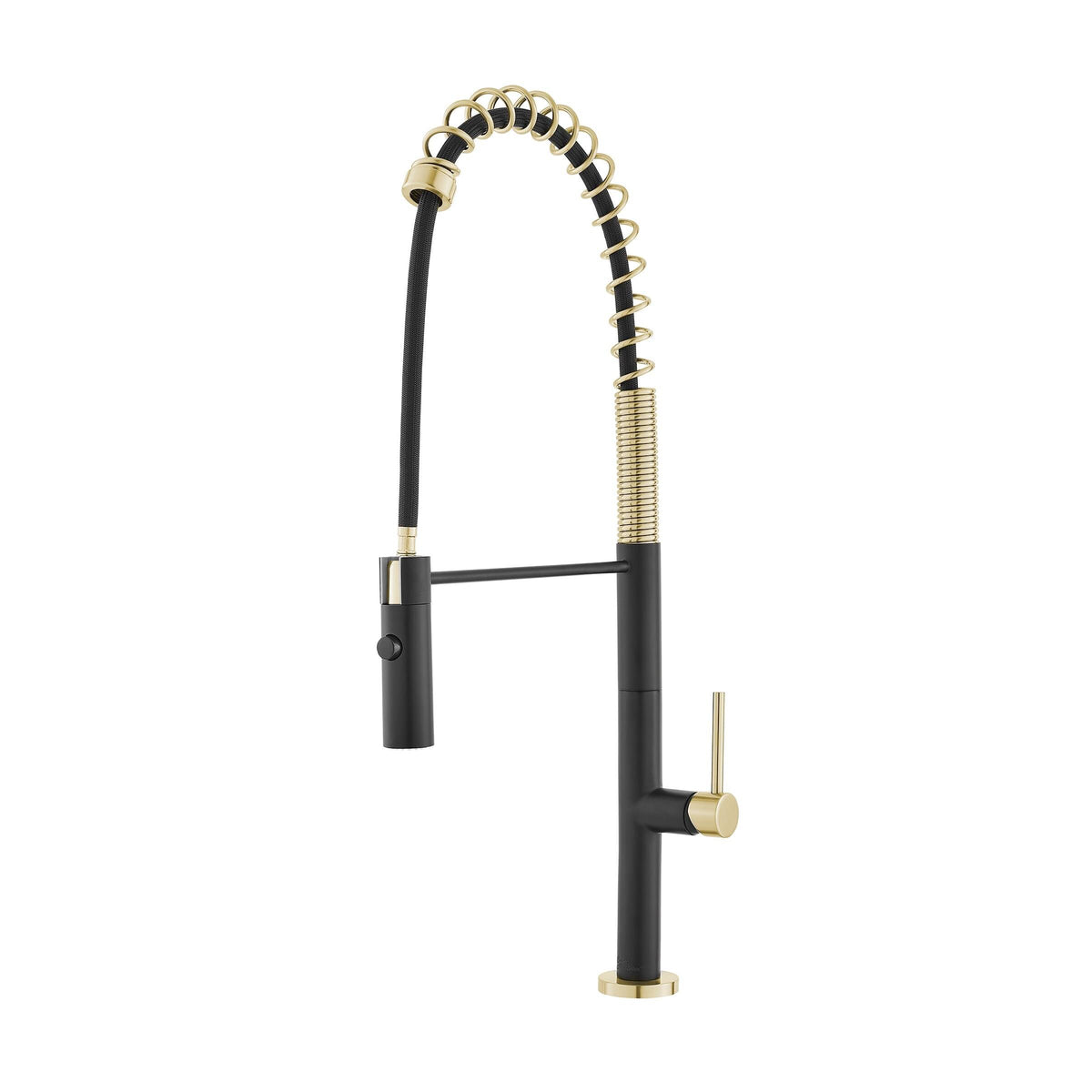 Brushed Gold/Black Pull Out Single Handle Kitchen Faucet G9248