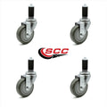 4x22 Gray Polyurethane Caster Set of 4 N8457