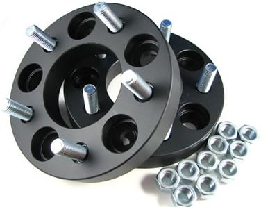 2 Black Wheel Adapters 5x4.5 to 5x4.5 Thickness 1 Inch B211918